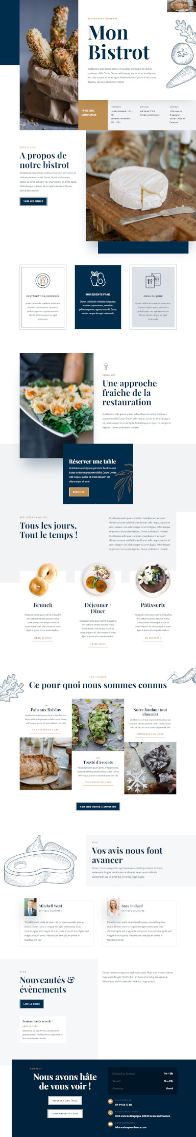 site bistrot restaurant bouchon par totum orbem creation de site internet