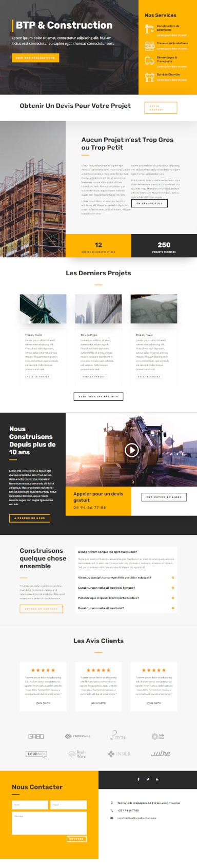 site de BTP par totum orbem creation de site internet